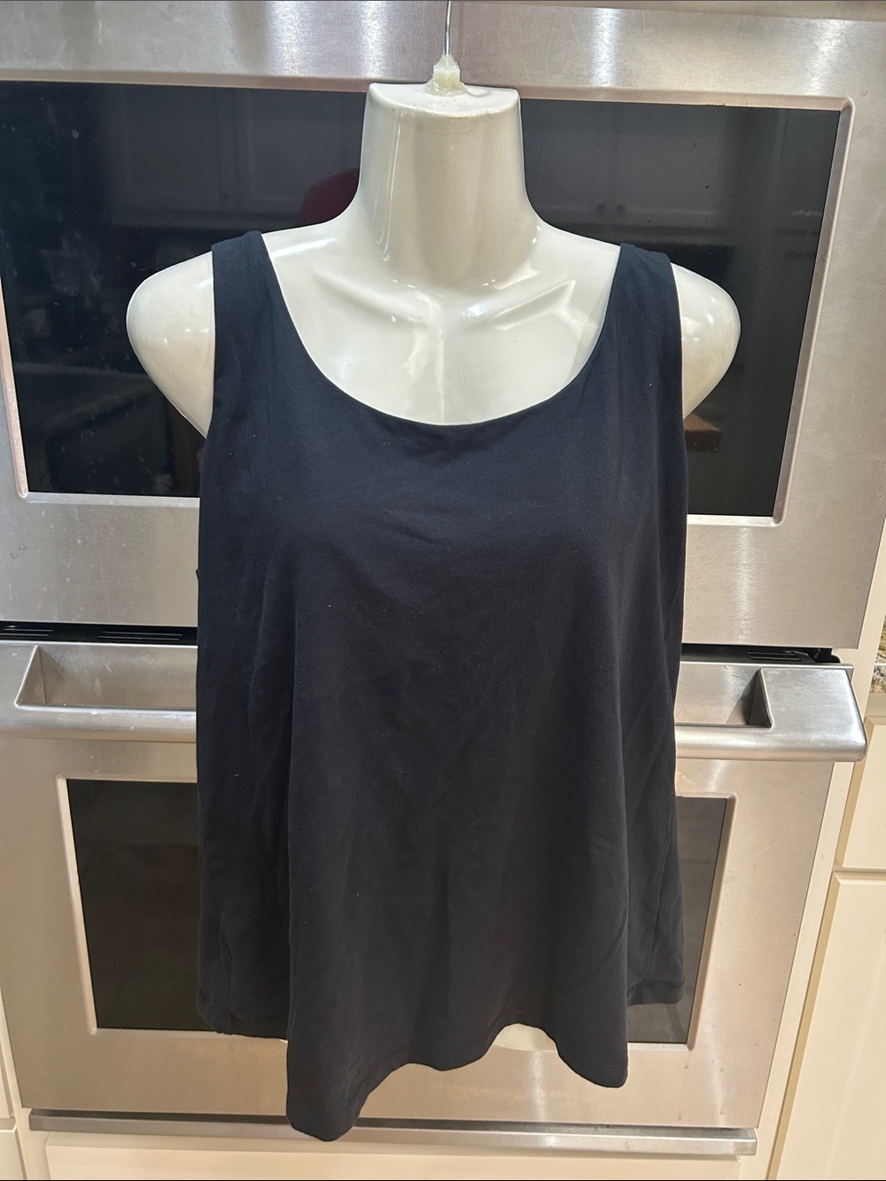 Classic Black Women's Sleeveless Tank Top with Built In Bra